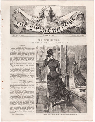 Original antique engraving from The Girl's Own Paper 1888-1890